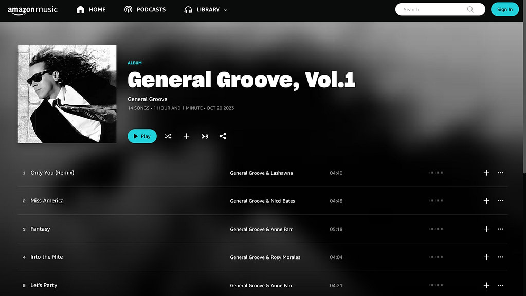 General Groove @ Amazon Music