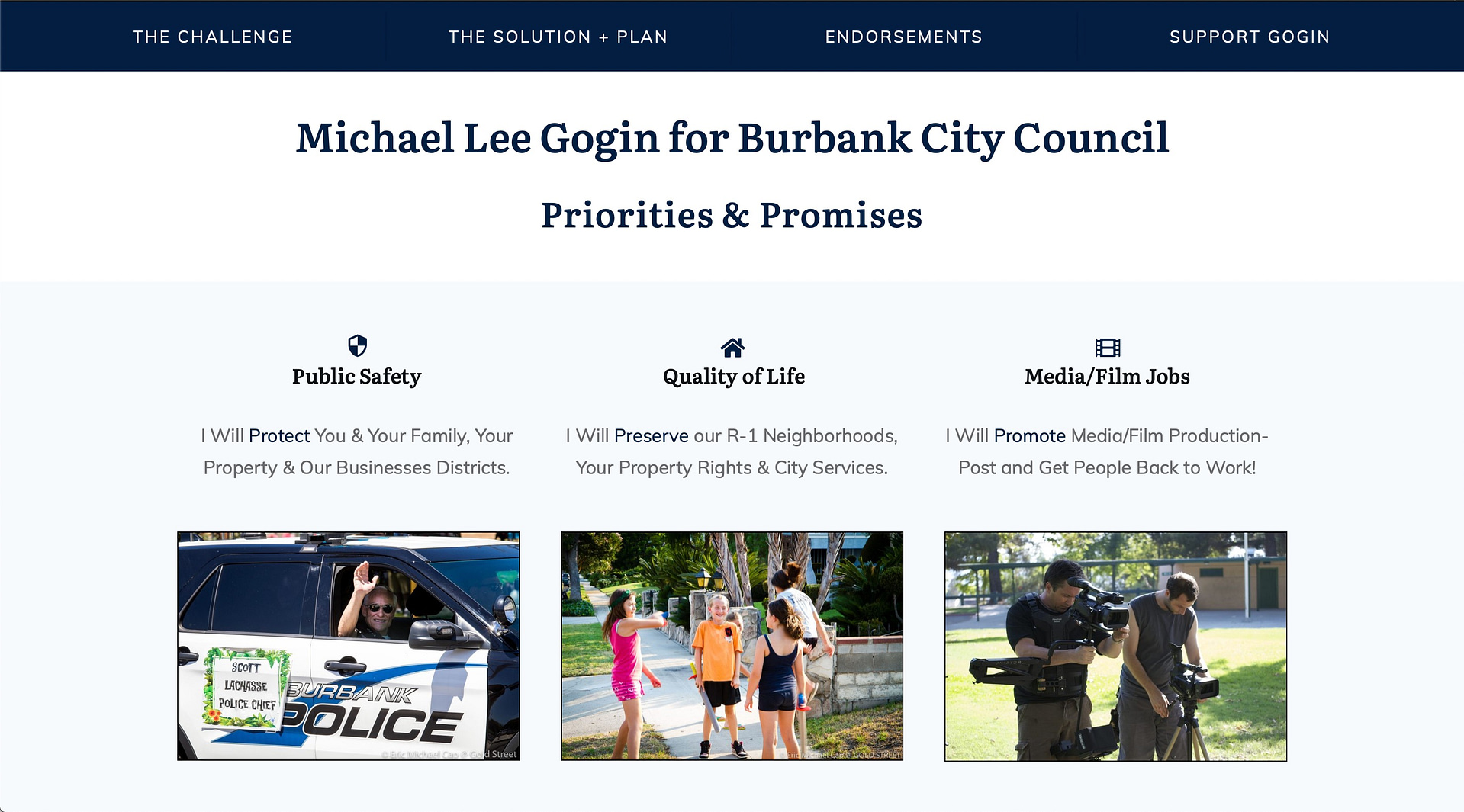 Gogin4Burbank political campaign marketing storybrand