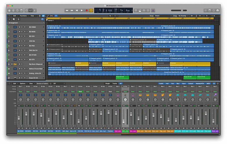 General Groove kpop remix Logic Pro mixer